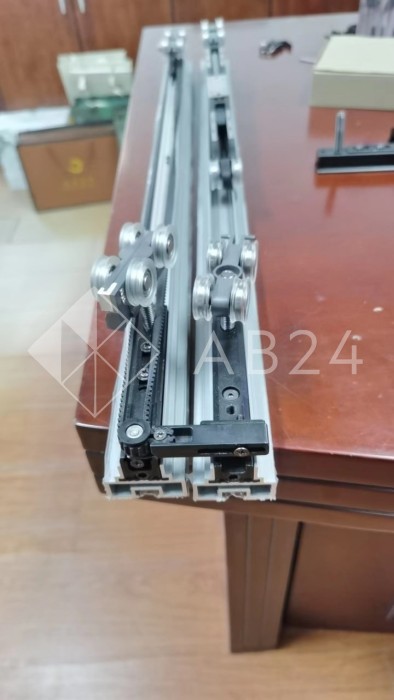 Раздвижная система FDS-18.2 телескопическая для двух дверей 2+0, черный