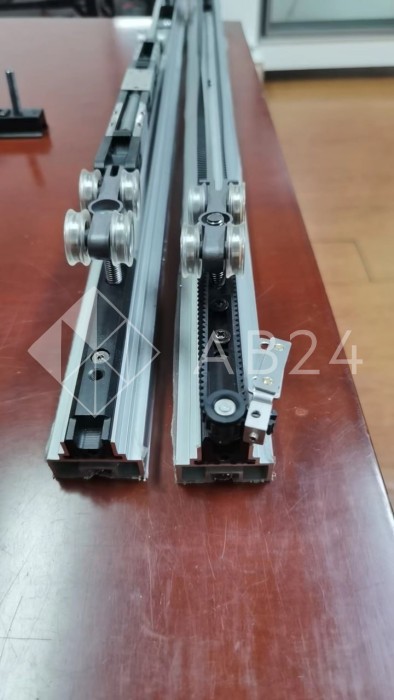 Раздвижная система FDS-18.2 телескопическая для двух дверей 2+0, черный