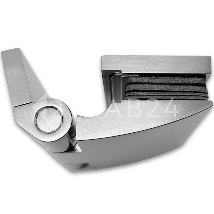 Петля Европа FDP-118 стена-стекло 90° с крышками, латунь/матовый