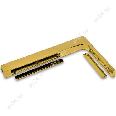 Угловой стабилизатор Диор FDK-5L стена-стекло 90˚ левый, нержавейка/золото