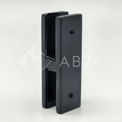 Крепление FKK-204, 98х30 мм стекло-стекло 180°, нержавейка/черный