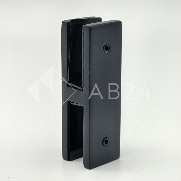 Крепление FKK-204, 98х30 мм стекло-стекло 180°, нержавейка/черный