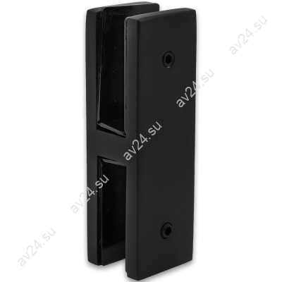 Крепление FKK-204, 98х30 мм стекло-стекло 180°, нержавейка/черный