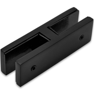 Крепление FKK-204, 98х30 мм стекло-стекло 180°, нержавейка/черный