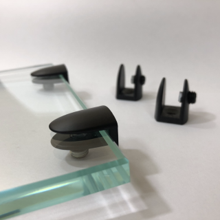 Полкодержатель FDA-30.1 для стекла и зеркала 8-10 мм, цинк/черный