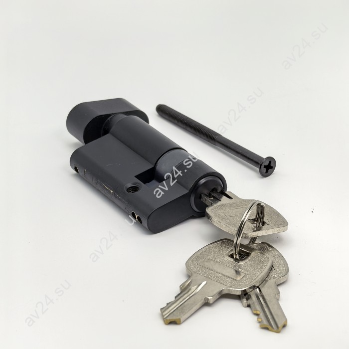 Личинка FKZA-35 для замка стеклянной двери FKZ-35, ключ/вертушка, латунь/черный