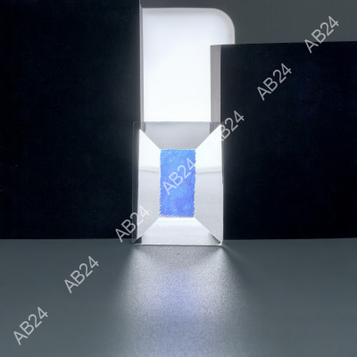 Бевелс AV220 дихроичный прямоугольник 51 х 38 мм, голубая шиншилла