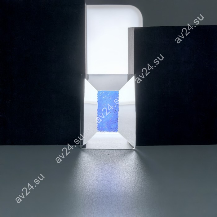 Бевелс AV220 дихроичный прямоугольник 51 х 38 мм, голубая шиншилла