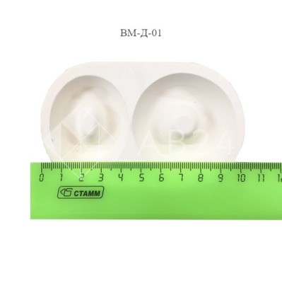 Форма для фьюзинга Двухместная с отверстием (бижутерия) ВМ-Д-01