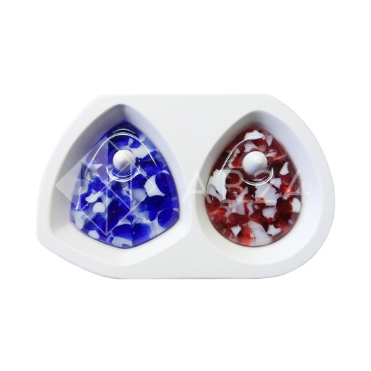 Форма для фьюзинга Двухместная с отверстием (бижутерия) ВМ-Д-01