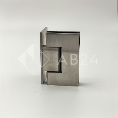 Петля Альфа α FDP-10 стена-стекло с бок. креплением, нержавейка/матовый