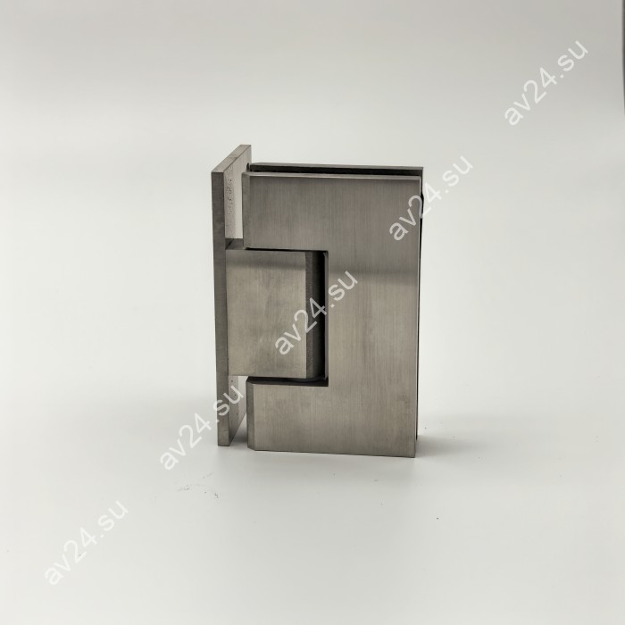 Петля Альфа α FDP-10 стена-стекло с бок. креплением, нержавейка/матовый