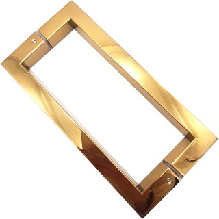 Ручка скоба FDR-71, 19х19х220х1.0 мм, нержавейка/золото