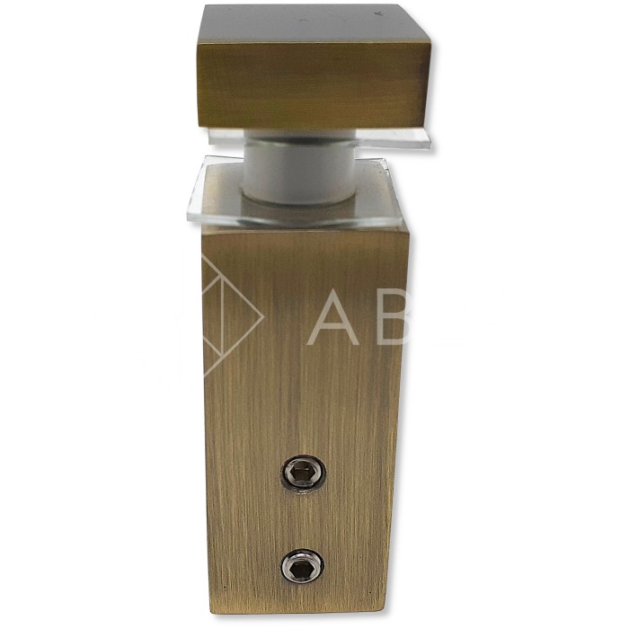 Крепление FDC-54 трубы 15х15 к стеклу, нержавейка/бронза