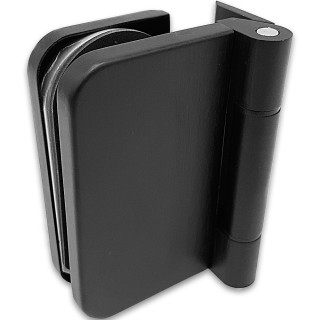 Петля FMP-13 для межкомнатной двери из стекла на коробку, алюминий/черный