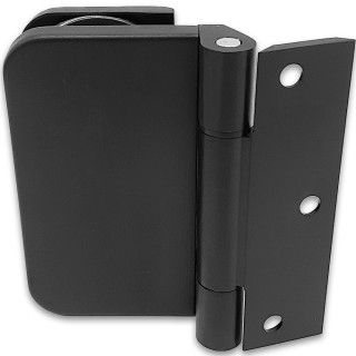 Петля FMP-13 для межкомнатной двери из стекла на коробку, алюминий/черный