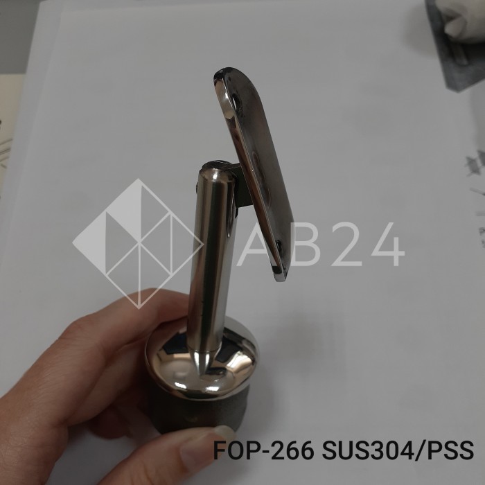 Наконечник штырь FOP-266 для трубы Ø38 с ложементом Ø50.8, нержавейка/полированный