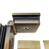 Коннектор для стекла Пегас FDK-101, 45х45 мм стекло-стекло 0°-180°, латунь/бронза
