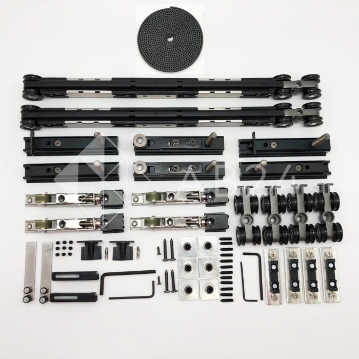 Раздвижная система FDS-18.3 телескопическая для трех дверей 3+0, черный