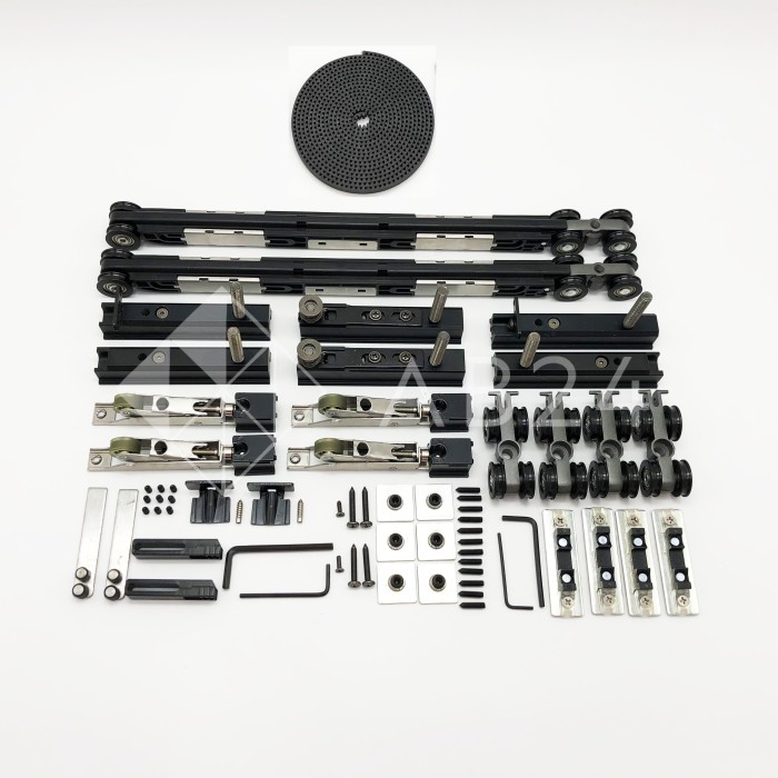 Раздвижная система FDS-18.3 телескопическая для трех дверей 3+0, черный
