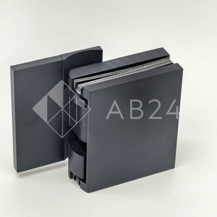 Петля Фурия FDP-240L стена-стекло 90° левая, с подъемным механизмом, латунь/черный