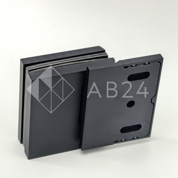 Петля Фурия FDP-240L стена-стекло 90° левая, с подъемным механизмом, латунь/черный