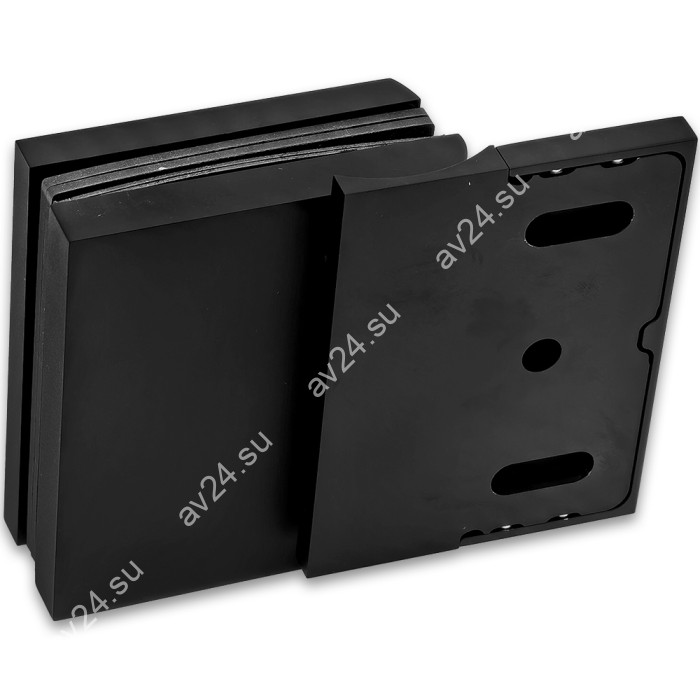 Петля Фурия FDP-240L стена-стекло 90° левая, с подъемным механизмом, латунь/черный