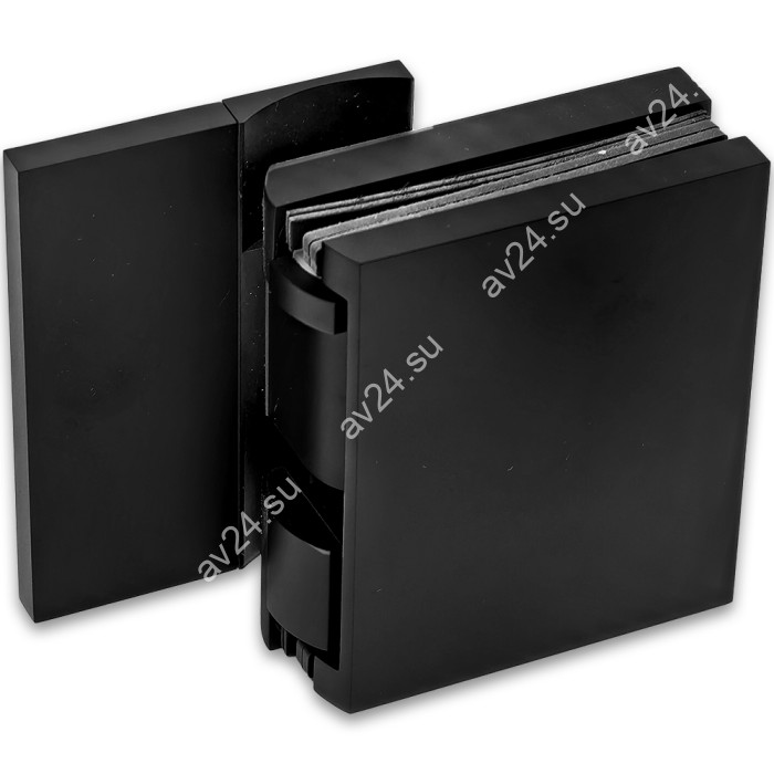 Петля Фурия FDP-240L стена-стекло 90° левая, с подъемным механизмом, латунь/черный