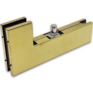 Фитинг угловой FKF-22, соединительный с осью, нержавейка/брашированное золото