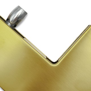 Фитинг угловой FKF-22, соединительный с осью, нержавейка/брашированное золото