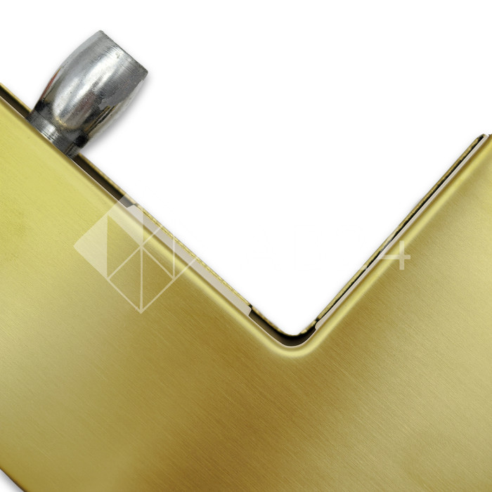 Фитинг угловой FKF-22, соединительный с осью, нержавейка/брашированное золото