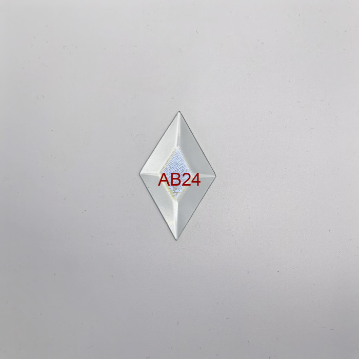 Бевелс AV131 дихроичный ромб 38 х 64 мм желтая шиншилла