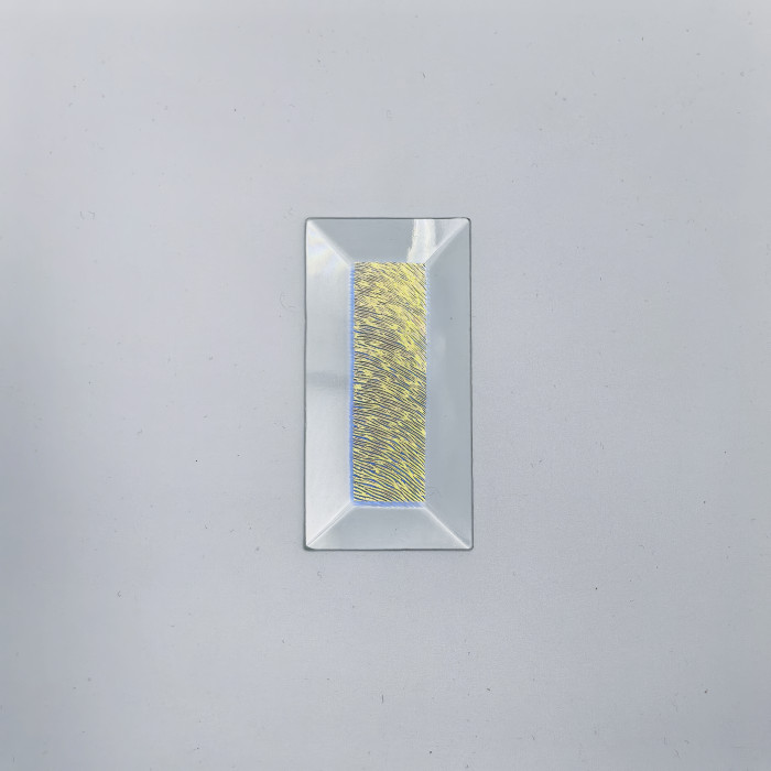 Бевелс AV221 дихроичный прямоугольник 76 х 38 мм, синяя шиншилла