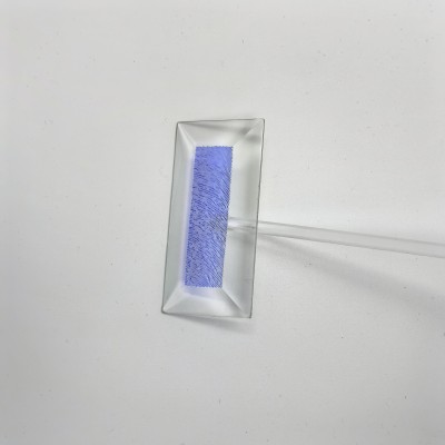 Бевелс AV221 дихроичный прямоугольник 76 х 38 мм, синяя шиншилла