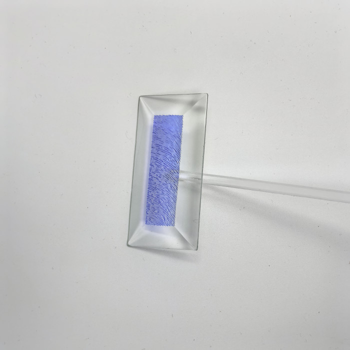 Бевелс AV221 дихроичный прямоугольник 76 х 38 мм, синяя шиншилла