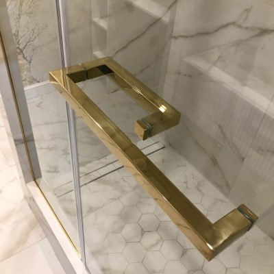 Ручка скоба FDR-72, 25x25x200x400х1.0 мм, нержавейка/золото