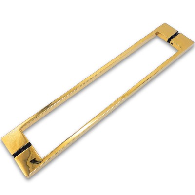 Ручка скоба FDR-92, 10х15х450х1.0 мм, нержавейка/золото