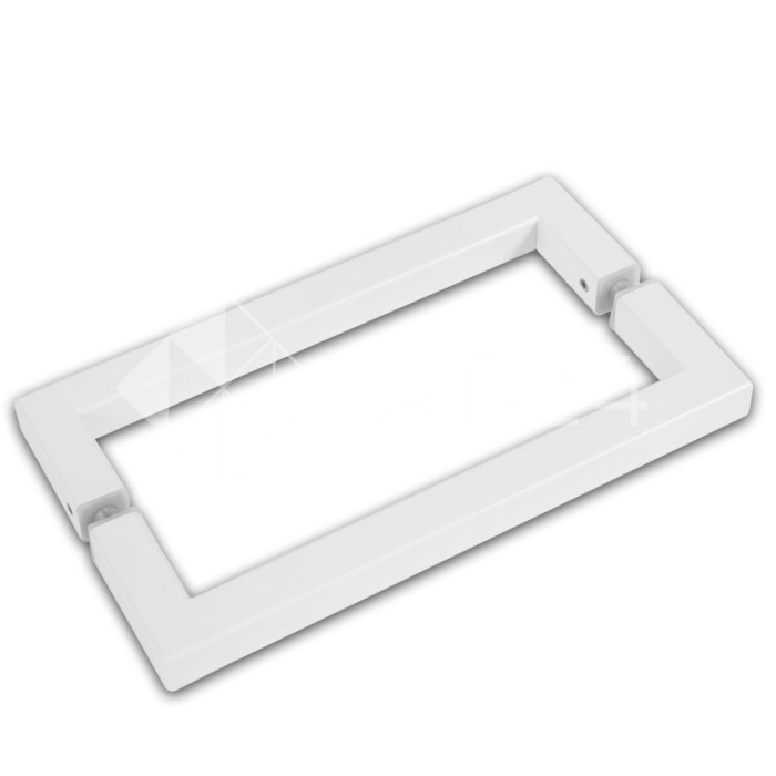 Ручка скоба FDR-71, 19х19х220х1.0 мм, нержавейка/белый