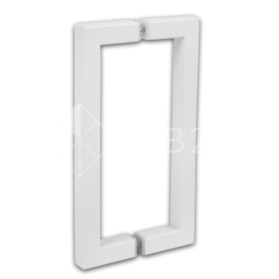 Ручка скоба FDR-71, 19х19х220х1.0 мм, нержавейка/белый