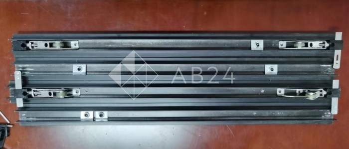 Раздвижная система FDS-18.4 телескопическая для четырех дверей 4+0, черный