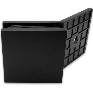 Коннектор для стекла Альфа α FDK-17, стена-стекло 135° с пластиной, нержавейка/черный