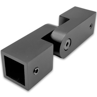 Соединитель FDC-57E трубы 15х15 регулируемый 90°-180° ЭКОНОМ, нержавейка/оружейная сталь