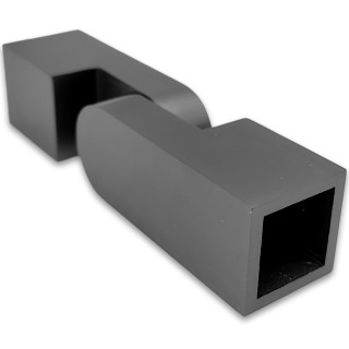 Соединитель FDC-57E трубы 15х15 регулируемый 90°-180° ЭКОНОМ, нержавейка/оружейная сталь