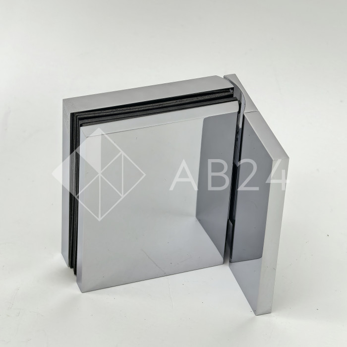 Петля Фурия FDP-240L стена-стекло 90° левая, с подъемным механизмом, латунь/хром