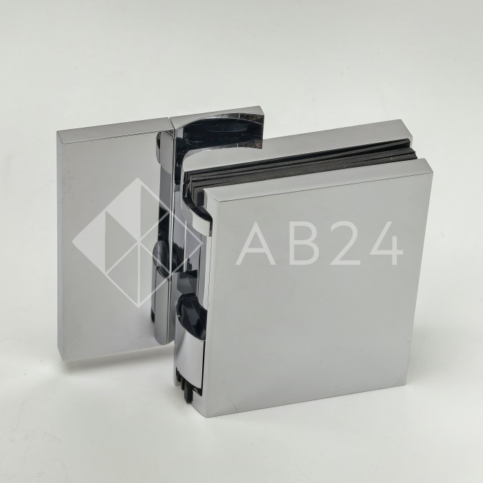 Петля Фурия FDP-240L стена-стекло 90° левая, с подъемным механизмом, латунь/хром