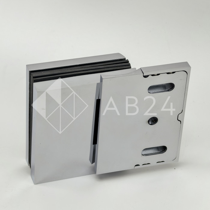 Петля Фурия FDP-240L стена-стекло 90° левая, с подъемным механизмом, латунь/хром