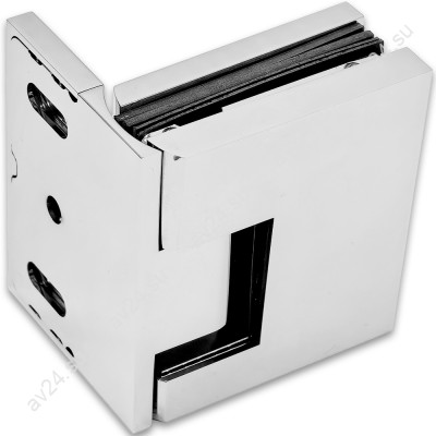 Петля Фурия FDP-240L стена-стекло 90° левая, с подъемным механизмом, латунь/хром