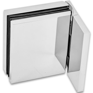 Петля Фурия FDP-240L стена-стекло 90° левая, с подъемным механизмом, латунь/хром