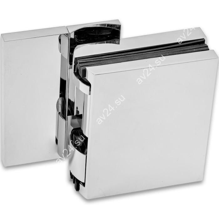 Петля Фурия FDP-240L стена-стекло 90° левая, с подъемным механизмом, латунь/хром