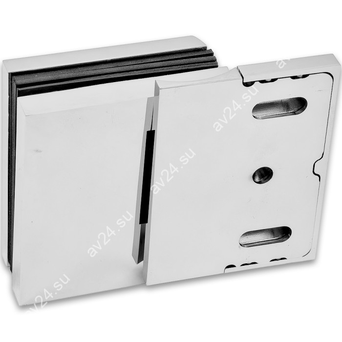 Петля Фурия FDP-240L стена-стекло 90° левая, с подъемным механизмом, латунь/хром